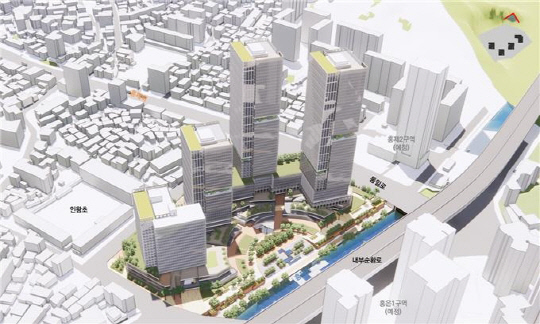 서울 서대문구 유진상가, 인왕시장 일대 정비계획 조감도. [서울시 제공]